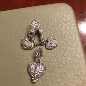 Judith Ripka sterling enhancer and earrings